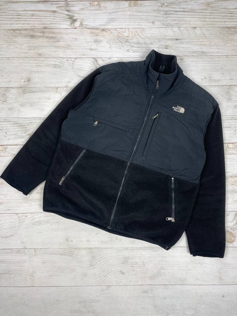 image of Outdoor Life x The North Face Vintage The North Face 90's Nylon Fleece Teddy Sherpa Jacket in Black