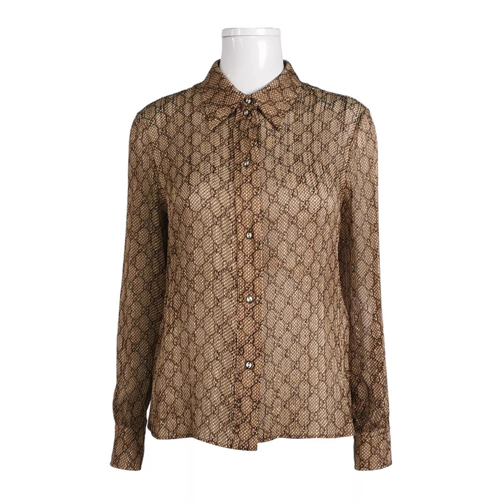 Gucci Gucci GG Supreme all over logo women's shirt Size S / US 4 / IT 40 - 1 Thumbnail