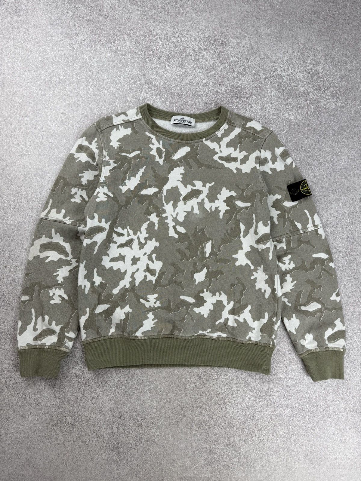 Stone Island Stone Island Junior Camo Print Crewneck Sweatshirt Size 10 Size US XXS / EU 40 - 1 Thumbnail