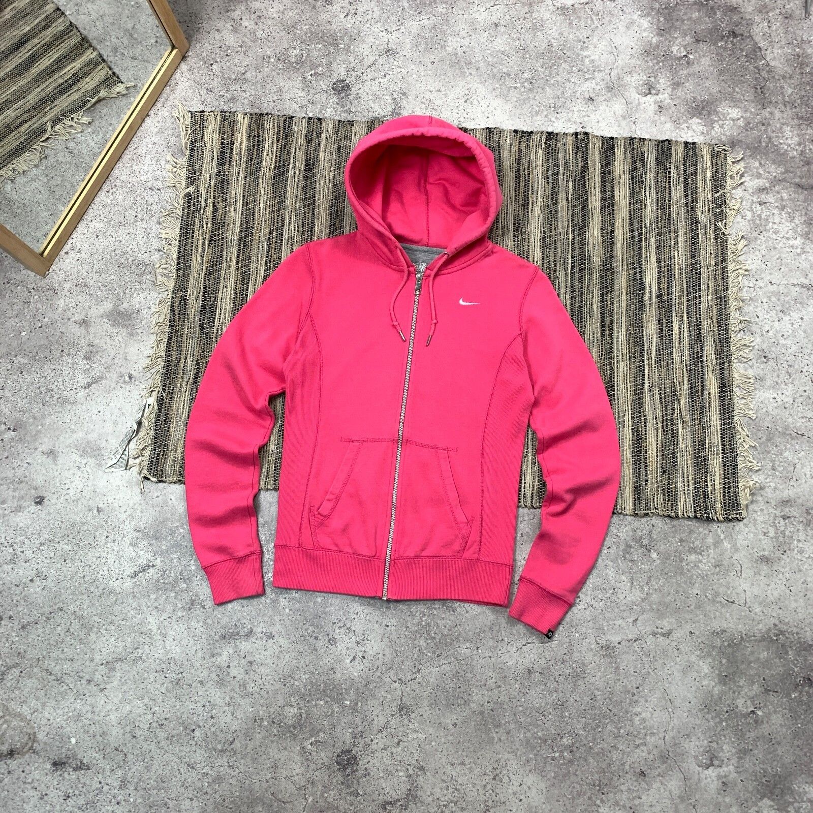 Nike Vintage Nike 90s Swoosh Pink Zip Hoodie Women's Hooded Sweat Size XS / US 0-2 / IT 36-38 - 1 Thumbnail