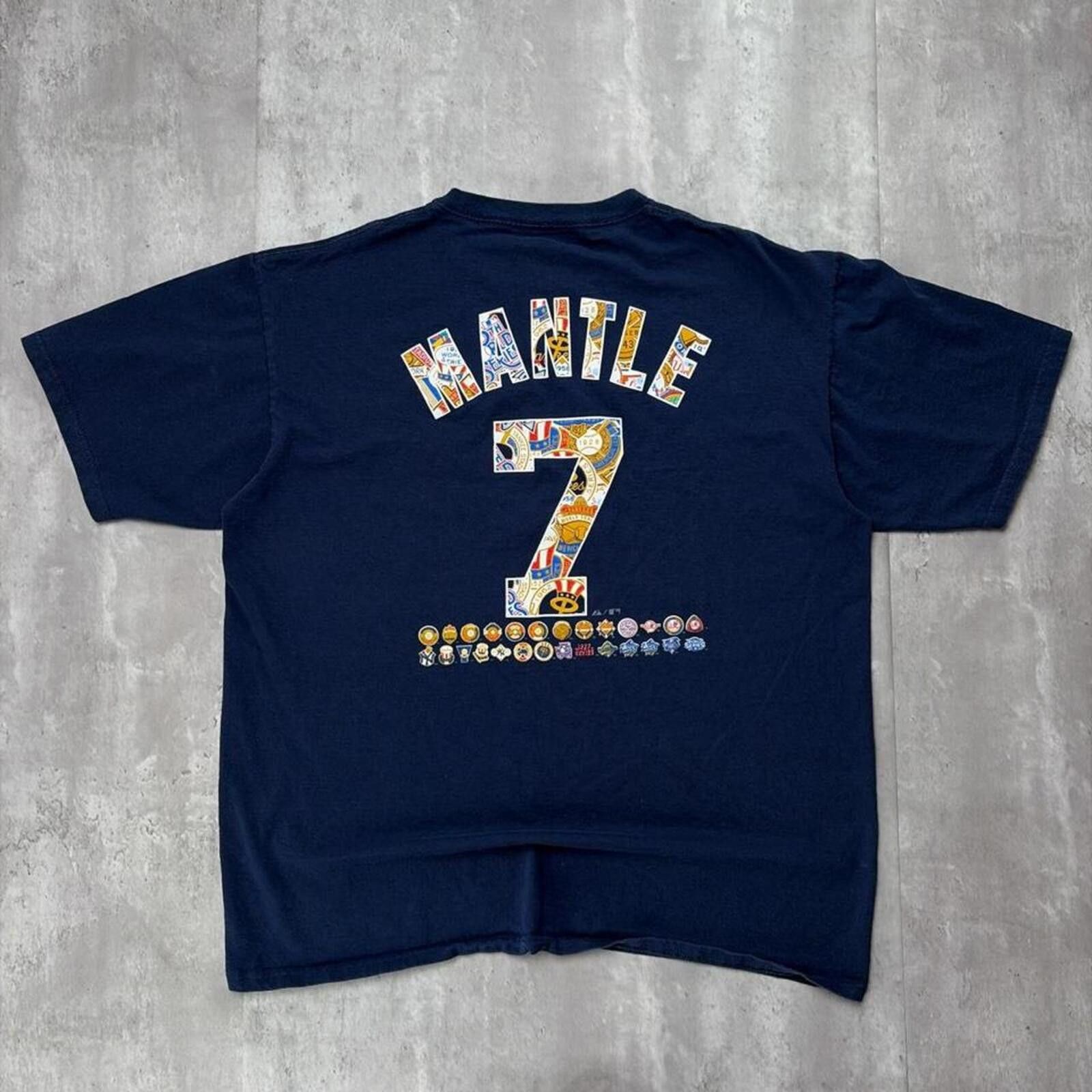 Other Y2K Majestic MLB New York Yankees Mantle 7 Baseball T-Shirt Size US XL / EU 56 / 4 - 1 Thumbnail