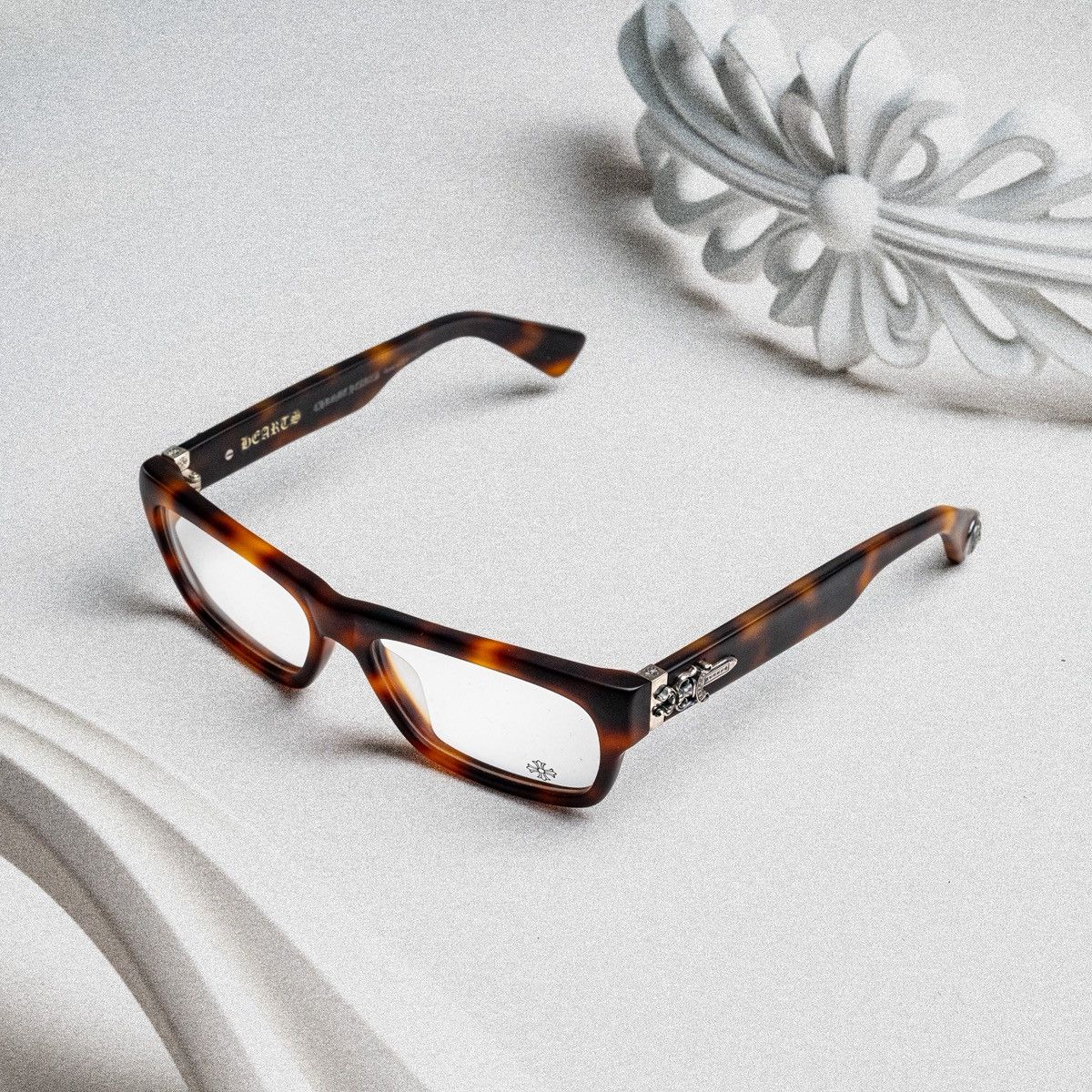 Chrome Hearts CHROME HEARTS INFLATABLE DATE A MATTE BUTTERSCOTCH GLASSES Size ONE SIZE - 2 Thumbnail