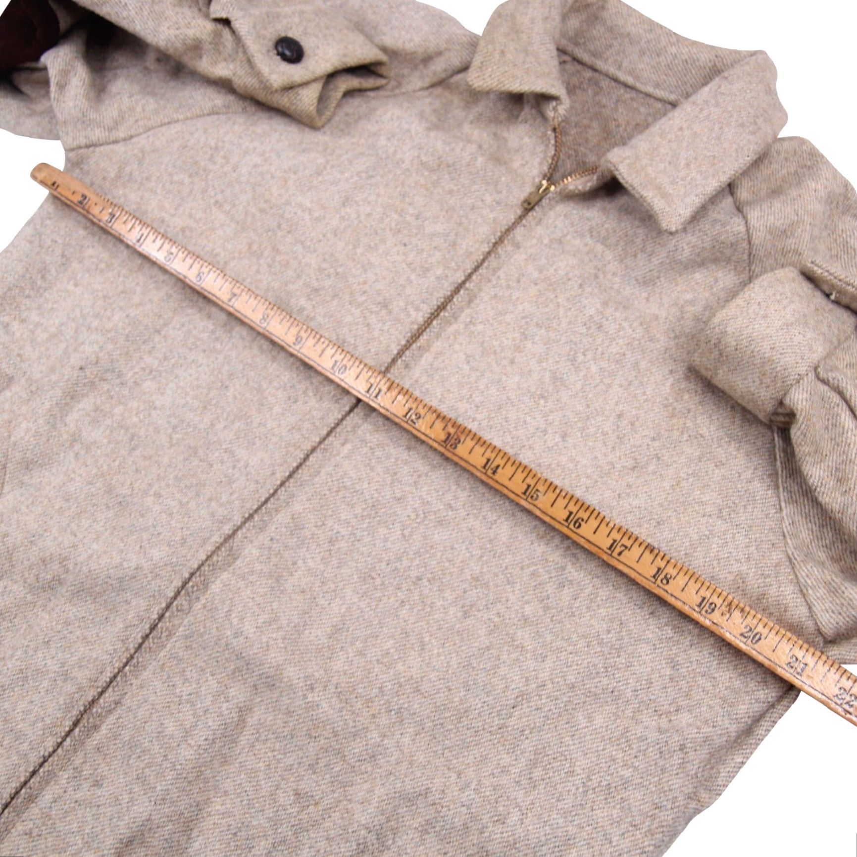 Vintage VINTAGE Brandless Mens Shirt Jacket Wool Gray M 21"x26" Talon Zipper Mens Size US M / EU 48-50 / 2 - 7 Thumbnail
