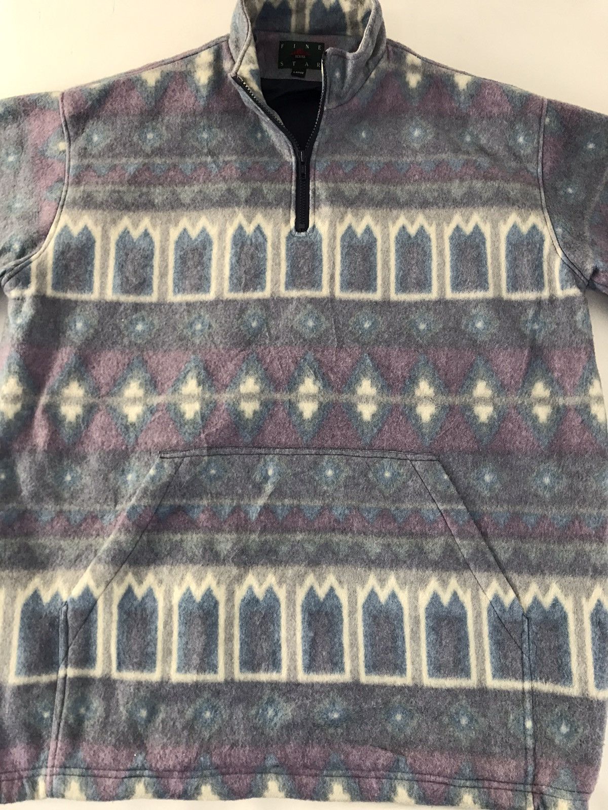 Japanese Brand Fine Star Classic Series Fleece Half Zip Jacket Aztec Color Size US XL / EU 56 / 4 - 2 Thumbnail