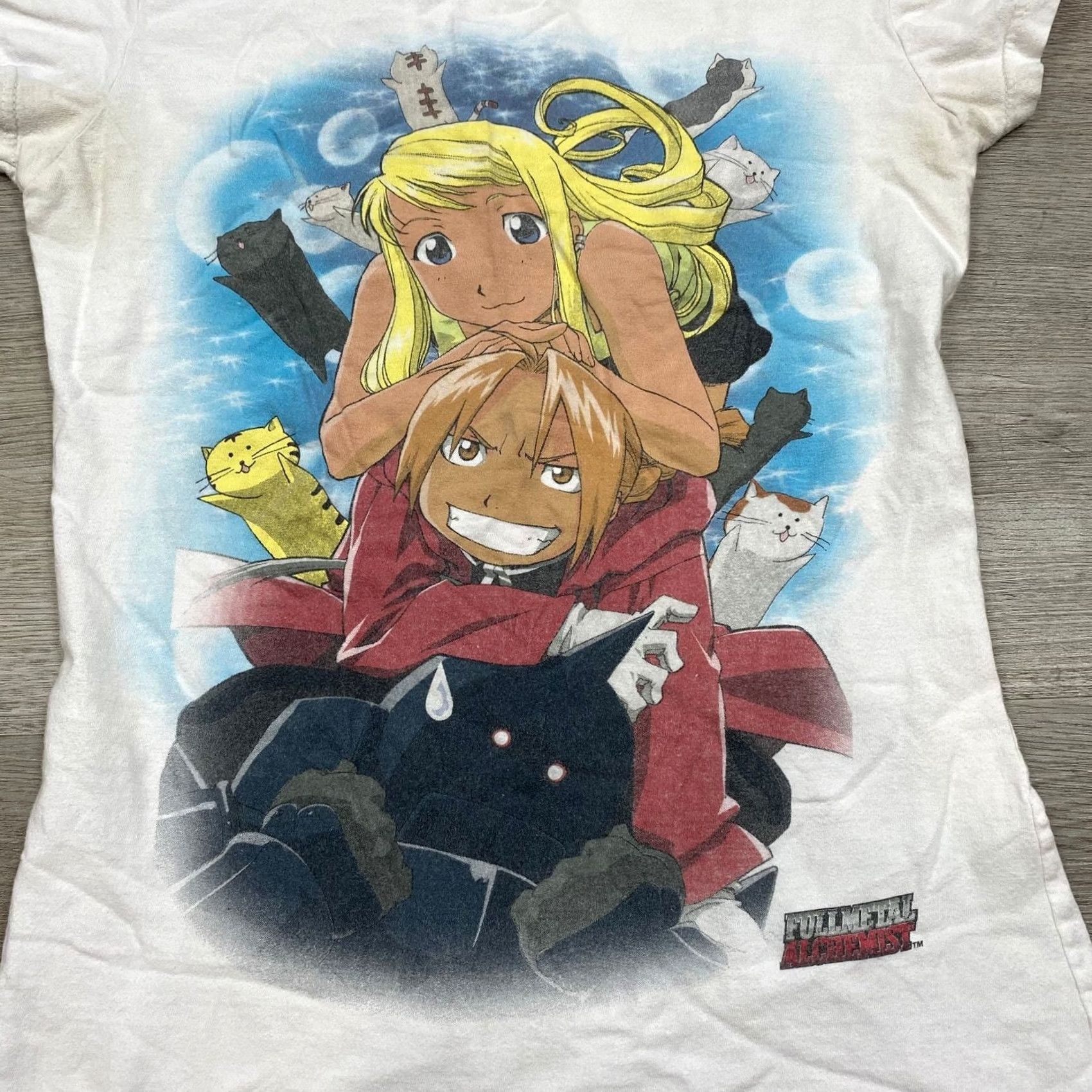 Alchemist VINTAGE Fullmetal Alchemist Shirt Women's S White Ed Winry Short Sleeve Fitted Size S / US 4 / IT 40 - 2 Thumbnail