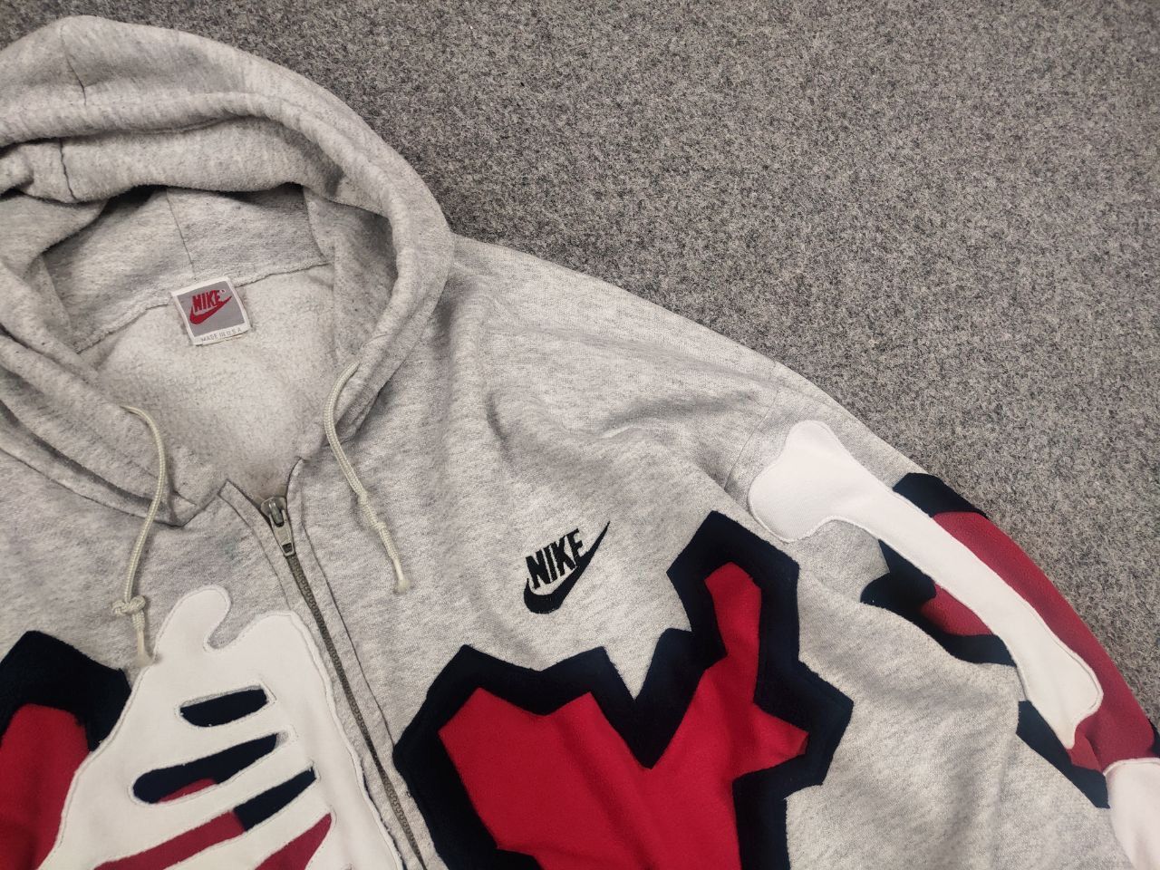 Nike Vintage Nike USA Custom Skeleton Overiszed Zip Hoodie Y2K Size US XL / EU 56 / 4 - 5 Thumbnail