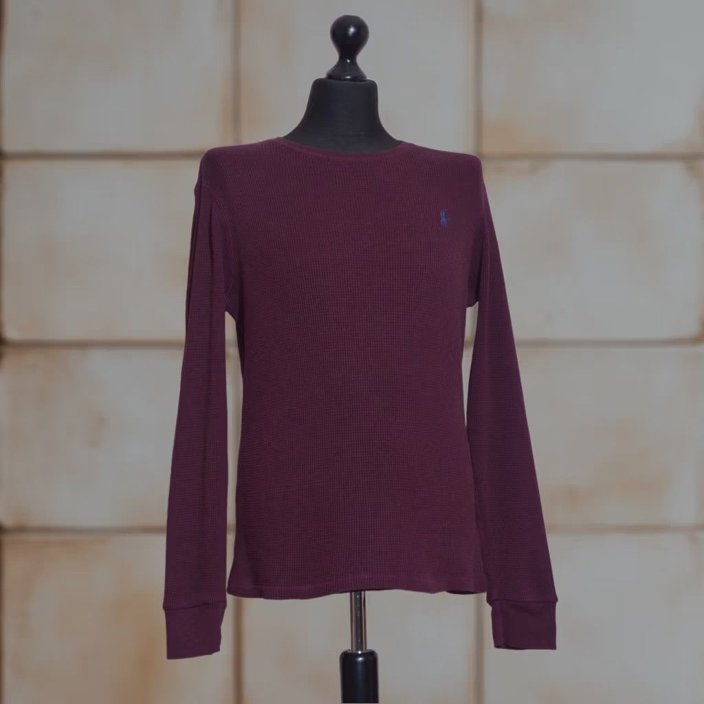 Polo Ralph Lauren Polo Ralph Lauren Polo Ralph Lauren Waffle Knit Thermal Shirt Burgundy Logo Crewneck L Men Knit Thermal Shirt Red Logo Crewneck L Size US L / EU 52-54 / 3 - 1 Thumbnail