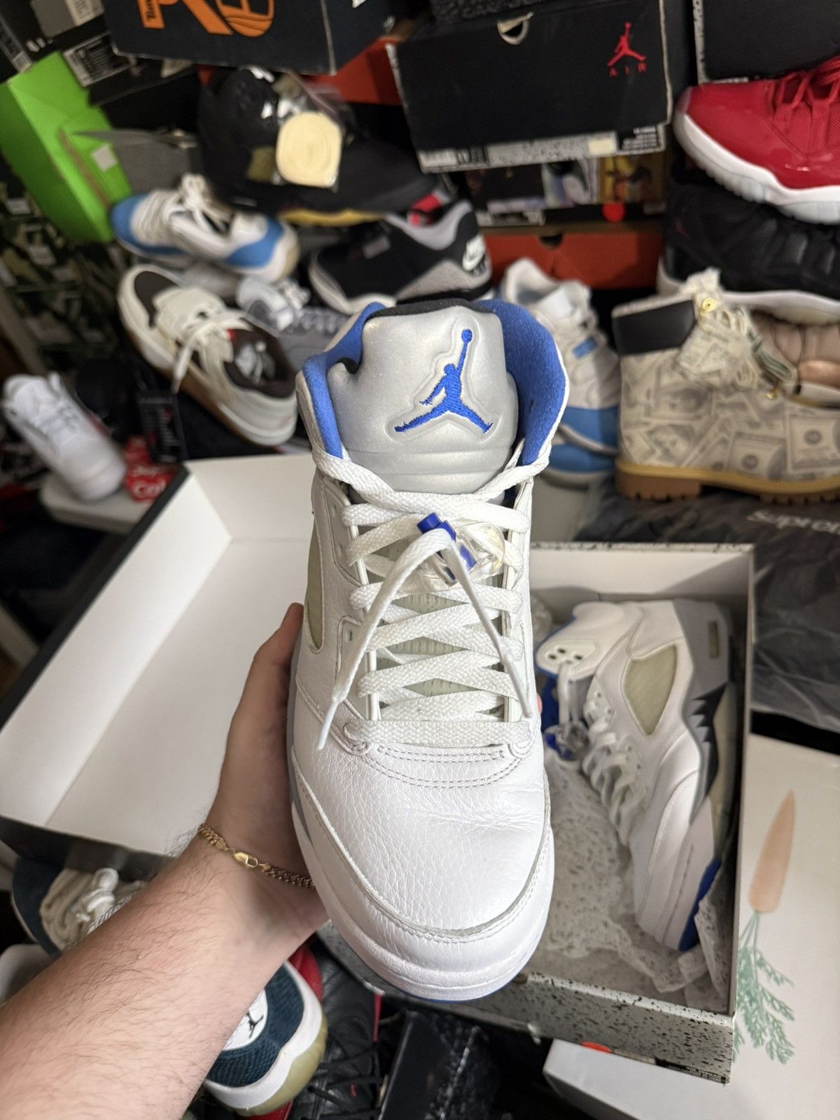 Jordan Brand Jordan retro 5 stealth sz 8.5 Size US 8.5 / EU 41-42 - 2 Thumbnail
