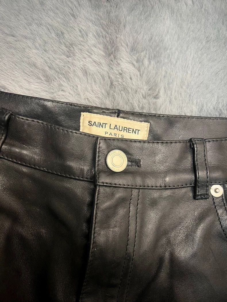 Saint Laurent Paris Saint Laurent Paris Cowhide basic leather pants-2506 Size US 32 / EU 48 - 3 Thumbnail