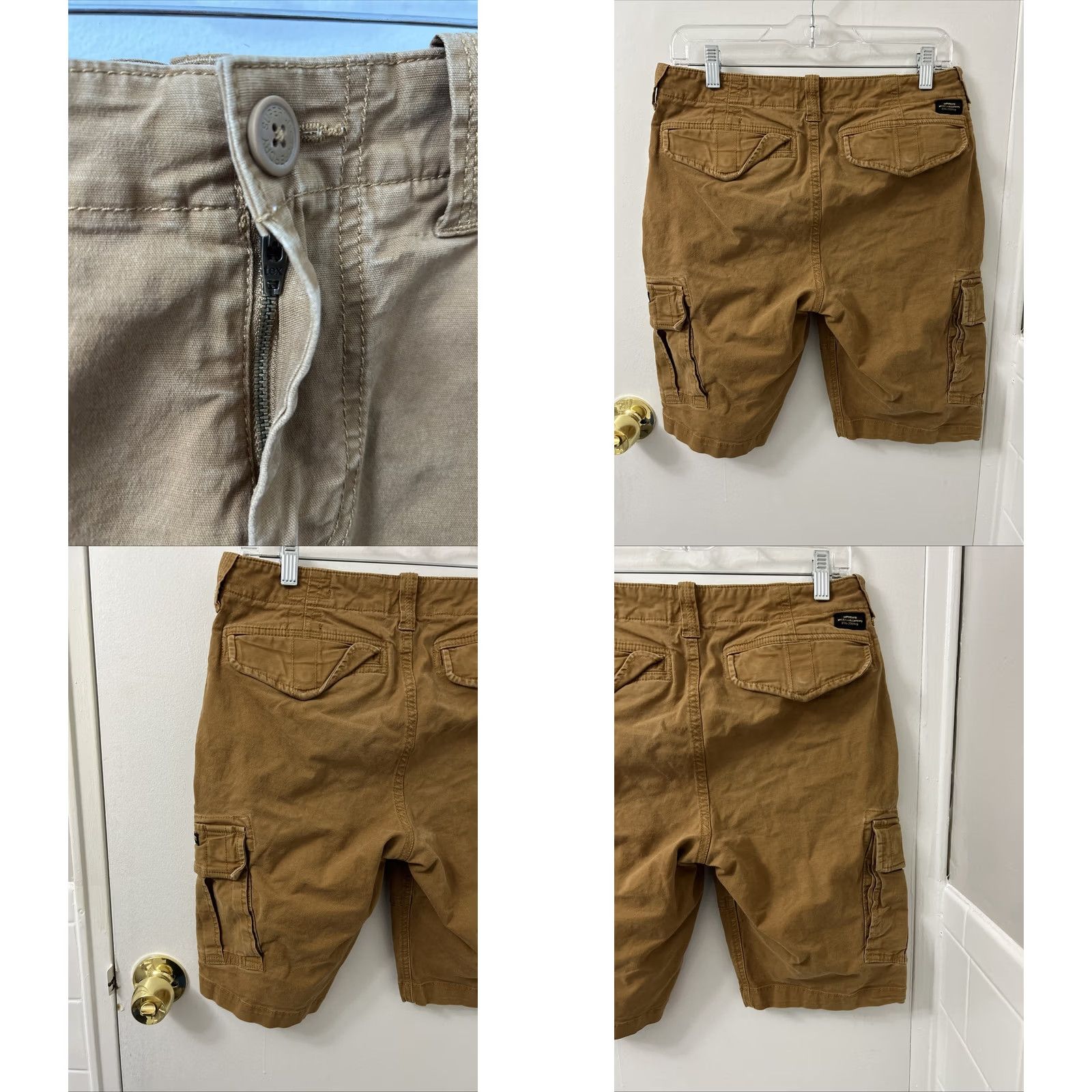 Superdry Superdry Cargo Shorts Mens Sz 30 Brown Pockets Military Utility 100% Cotton Canvas Adventure Casual Workwear Size US 30 / EU 46 - 8 Thumbnail