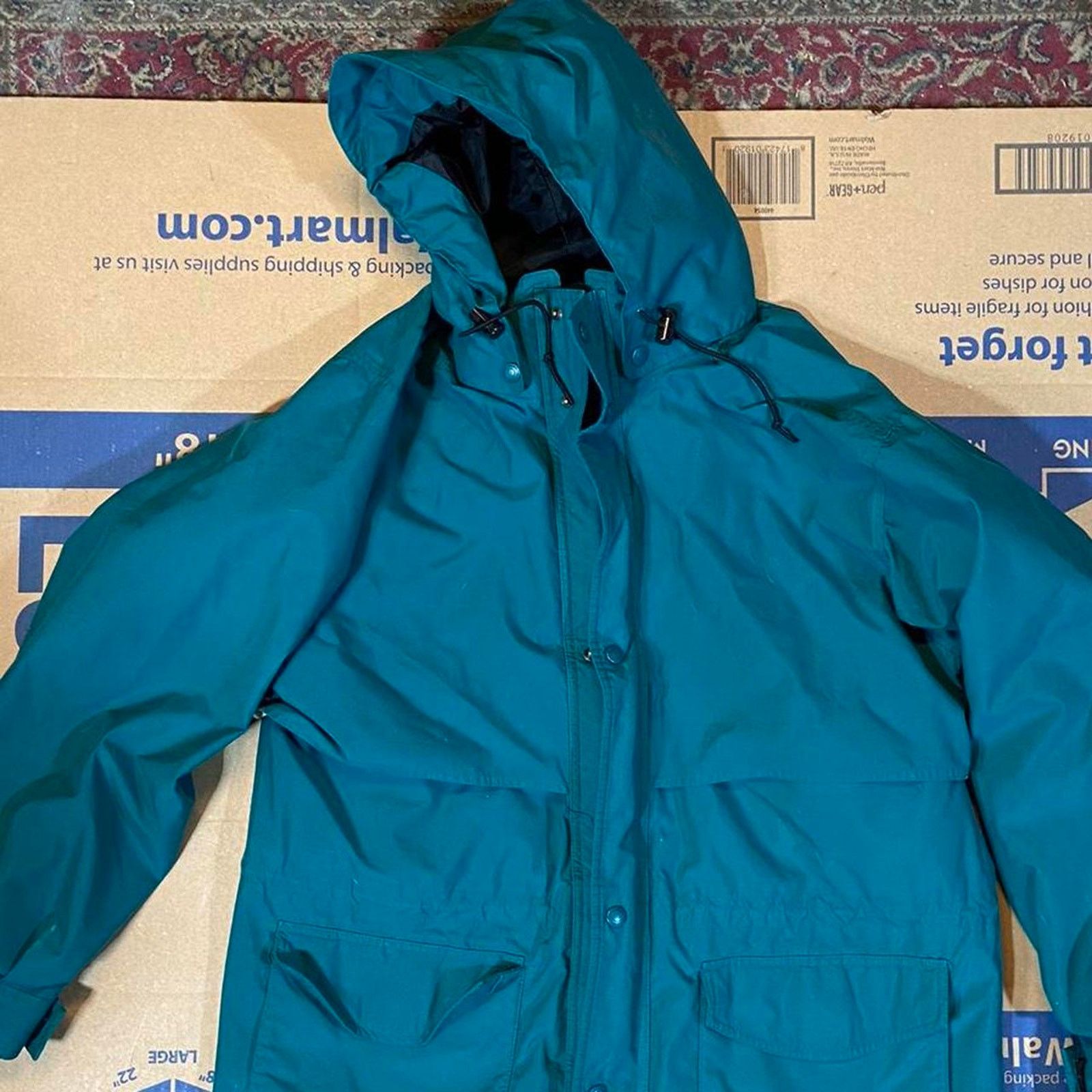Eddie Bauer 2000s eddie bauer gore tex jacket teal green Size US L / EU 52-54 / 3 - 3 Thumbnail