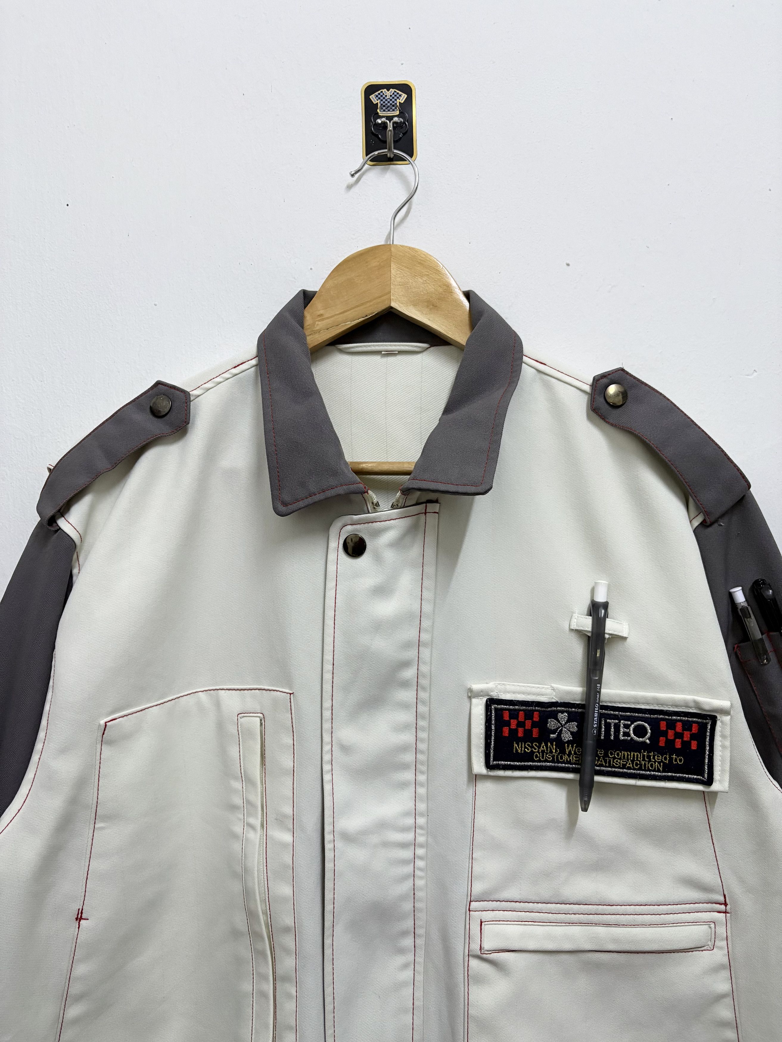 Japanese Brand × Vintage Vintage 90's Nissan Work Wear Retro " Staff " Lights Jacket Size US L / EU 52-54 / 3 - 4 Thumbnail