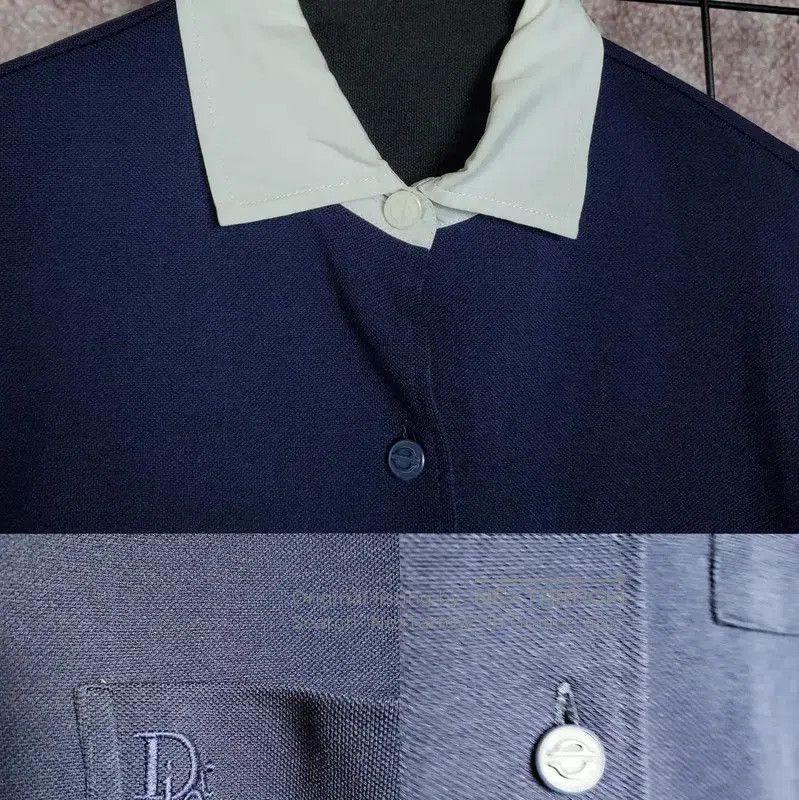 Dior Dior Summer Navy Cotton Blend Embroidered Shirt . Size S / US 4 / IT 40 - 5 Thumbnail