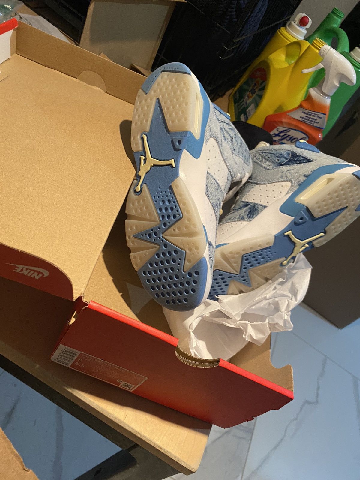Other Jordan Retro 6 Acid Wash Denim Size 7Y Size US 7 / IT 37 - 8 Thumbnail