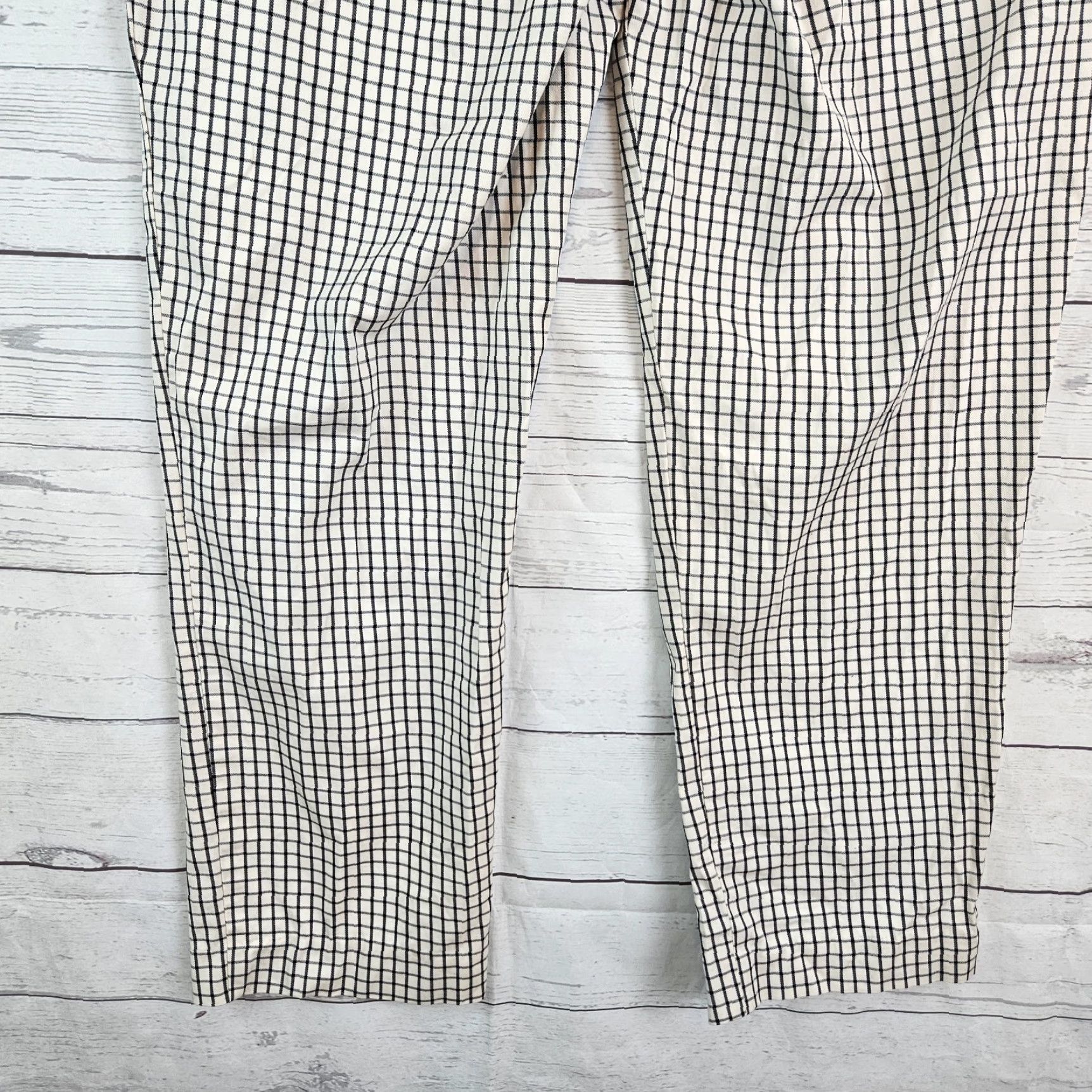 Ann Taylor Ann Taylor Womens Ankle Pants Sz 14 Black Beige Cotton Blend High Rise Pants Women 14 Black Beige Cotton Blend High Rise Size 36" / US 14 / IT 50 - 5 Thumbnail