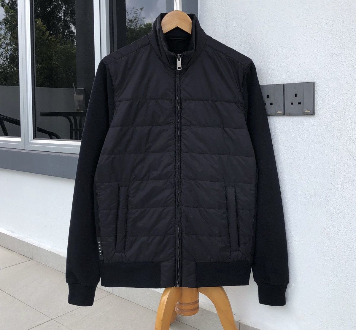 Prada SS19 Prada Black Nylon Paneled Hybrid Jacket Size US M / EU 48-50 / 2 - 3 Thumbnail