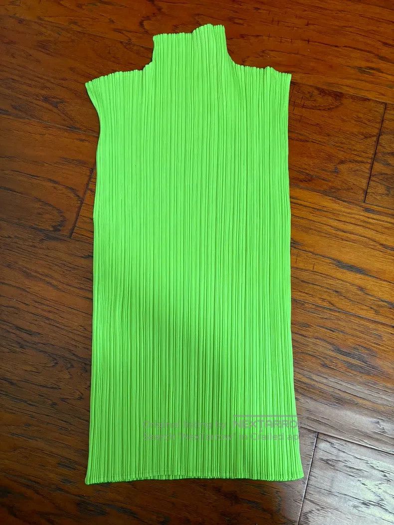 Issey Miyake Sleeveless Fluorescent Green Top