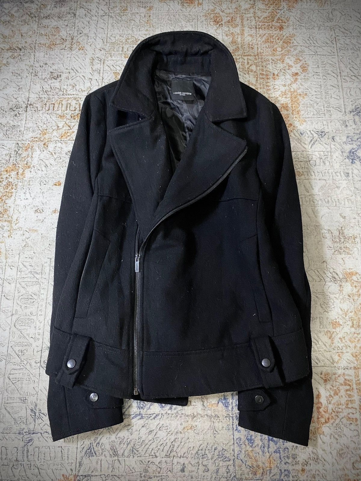 Codes Combine 2000s Codes Combine For Men Asymmetric Wool Jacket Size US M / EU 48-50 / 2 - 2 Thumbnail