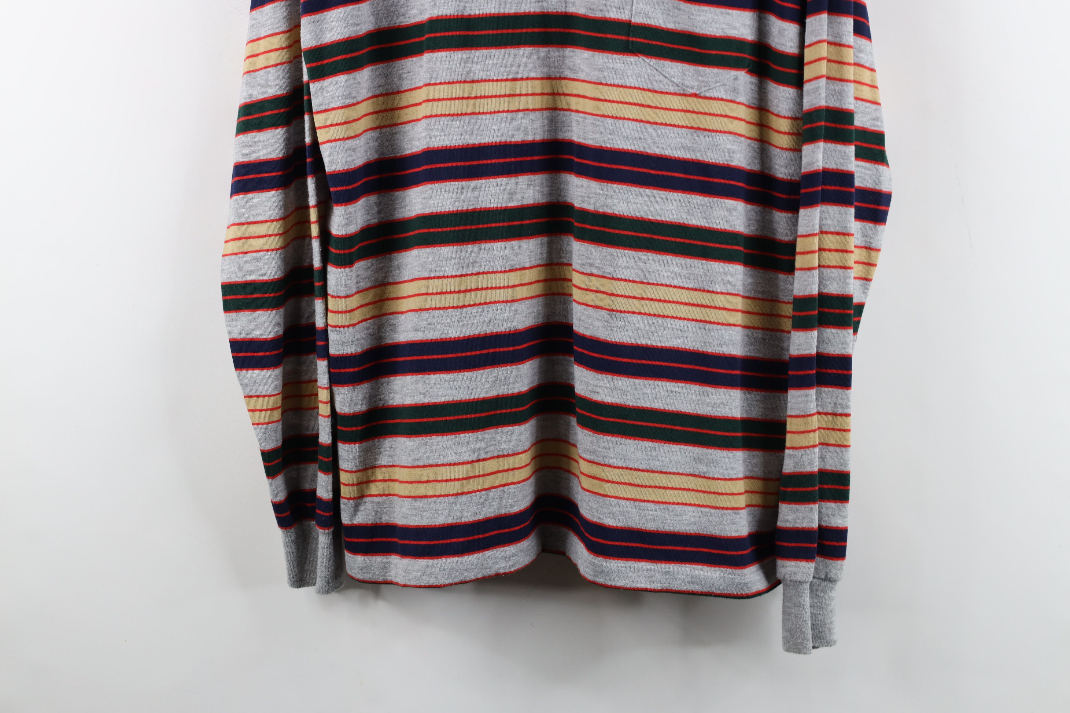 Vintage Vintage 70s Streetwear Knit Long Sleeve Rugby Polo USA Size US XL / EU 56 / 4 - 3 Thumbnail