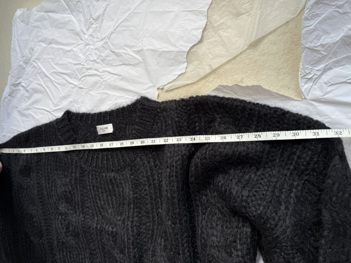 Celine $1.4k Celine black boxy Aran sweater mohair Fishermans Cable Size US XL / EU 56 / 4 - 5 Thumbnail