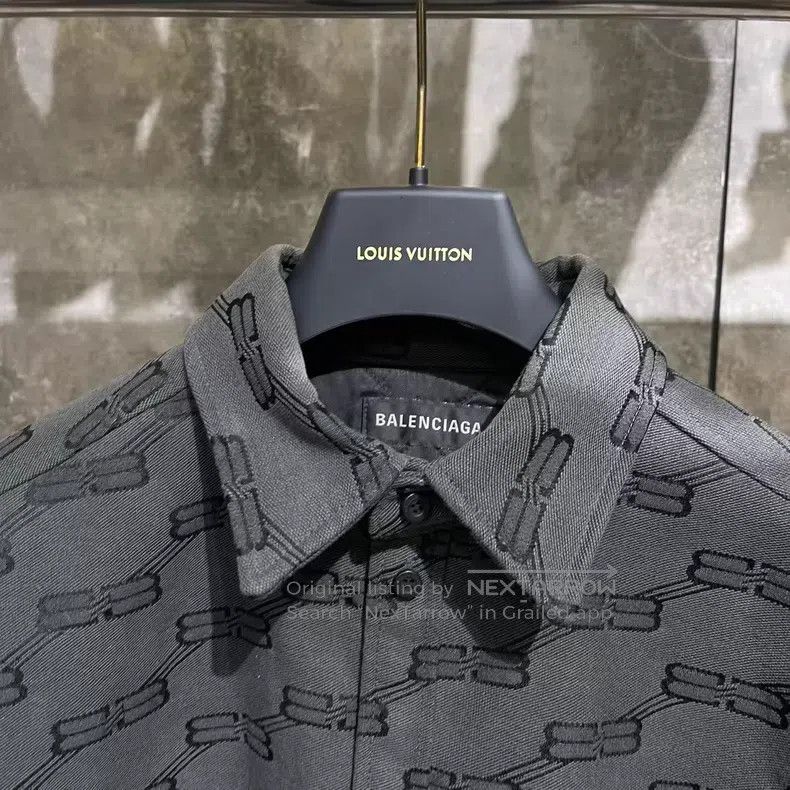 Balenciaga Balenciaga All-over black and grey double arm logo lock扣 c Size US S / EU 44-46 / 1 - 4 Thumbnail