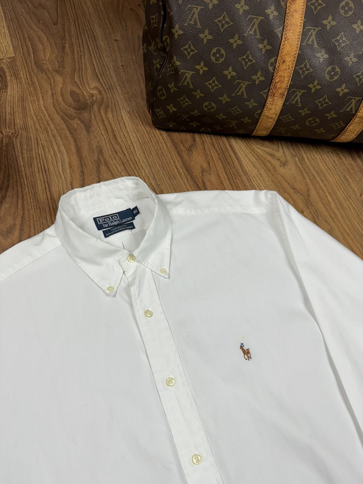 Polo Ralph Lauren White shirt Polo Ralph Lauren Oxford original old money item Size US XL / EU 56 / 4 - 2 Thumbnail