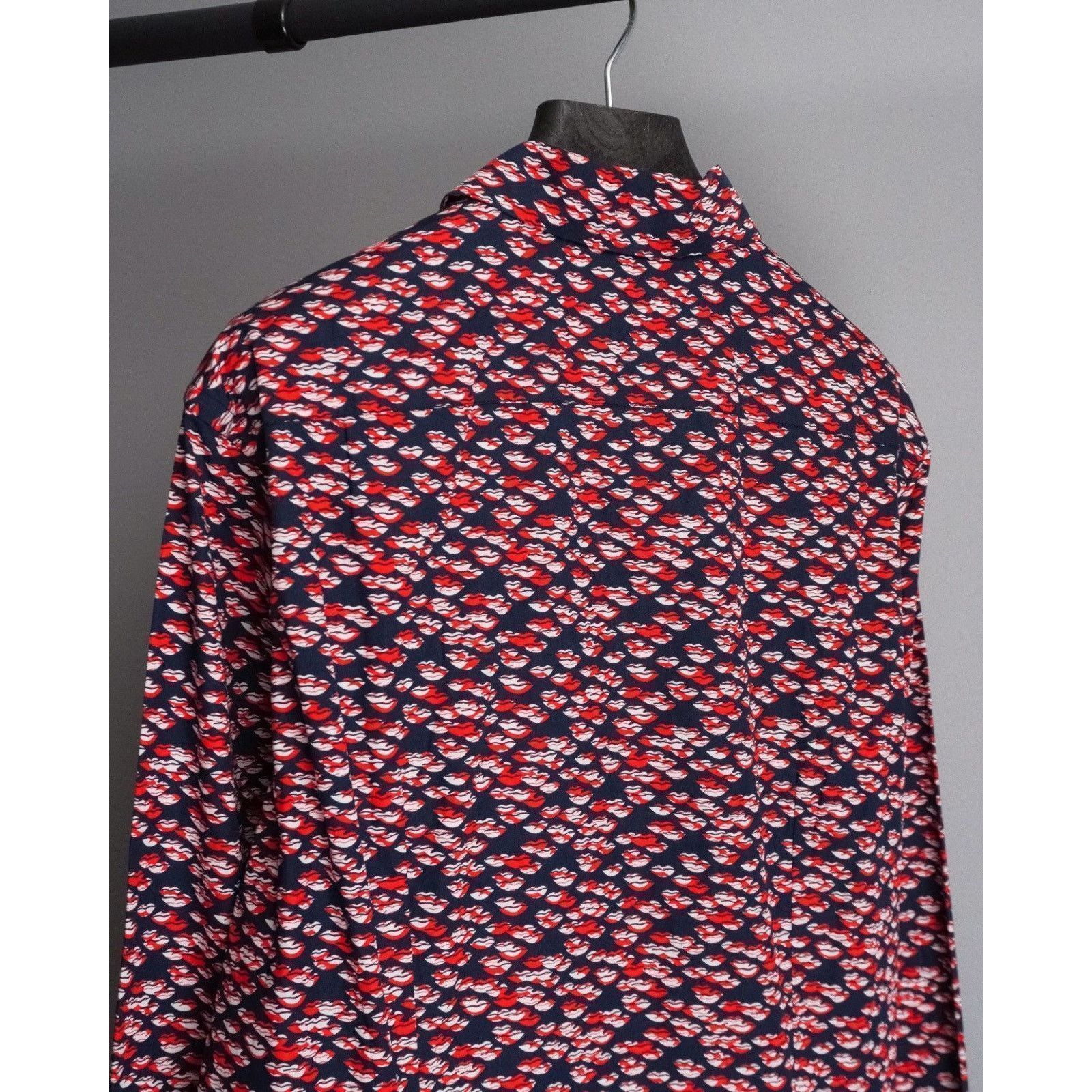 Prada Vintage prada milano 2015 lips pattern long sleeve shirt Size US L / EU 52-54 / 3 - 8 Thumbnail