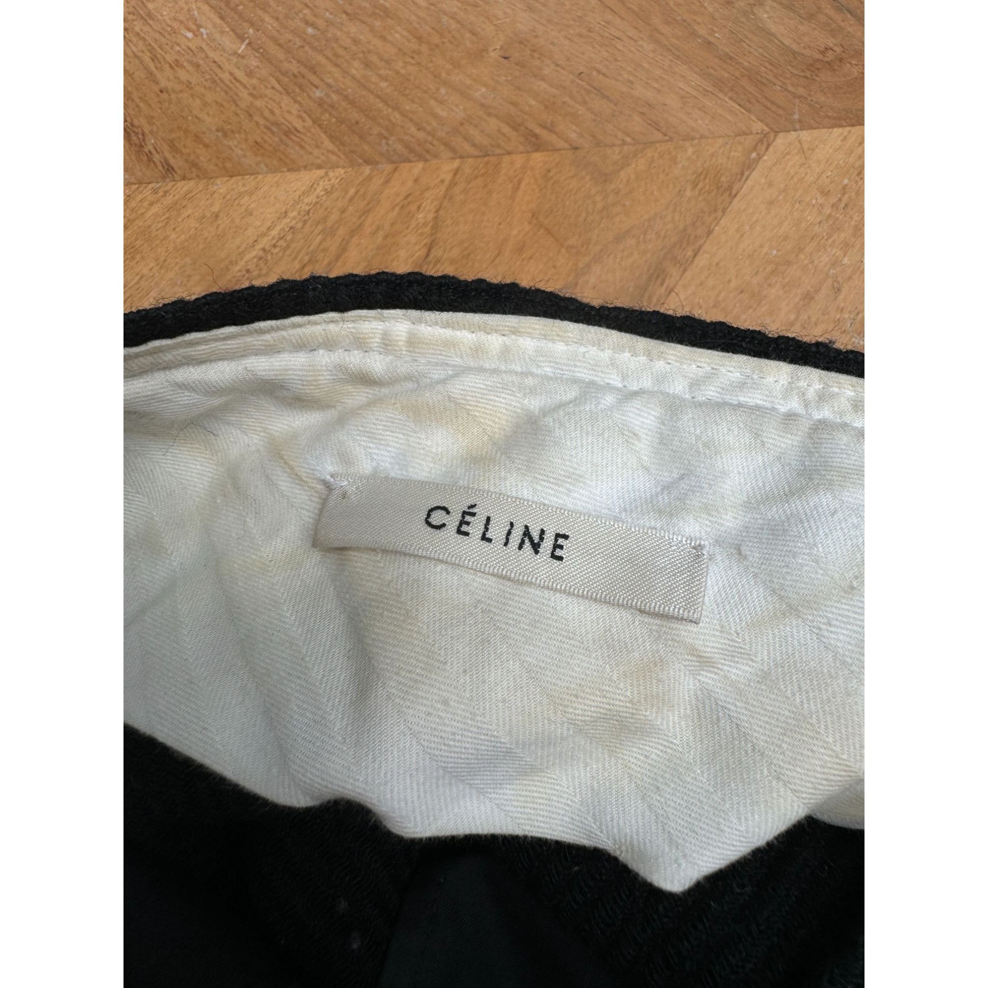 Celine Phoebe Philo Pre-Fall 2015 Black Corduroy Wide-Leg Pants Size 26" / US 2 / IT 38 - 6 Thumbnail