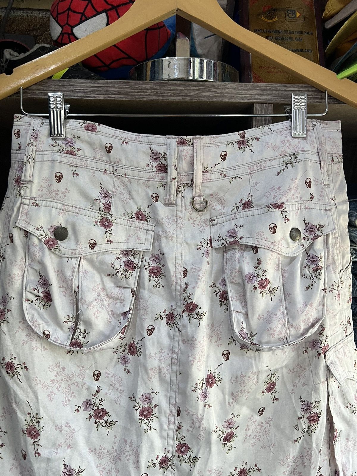 Hysteric Glamour 🔥Rare Fullprint Floral Skulls Hysteric Glamour Cargo Skirt Size 31" - 11 Thumbnail