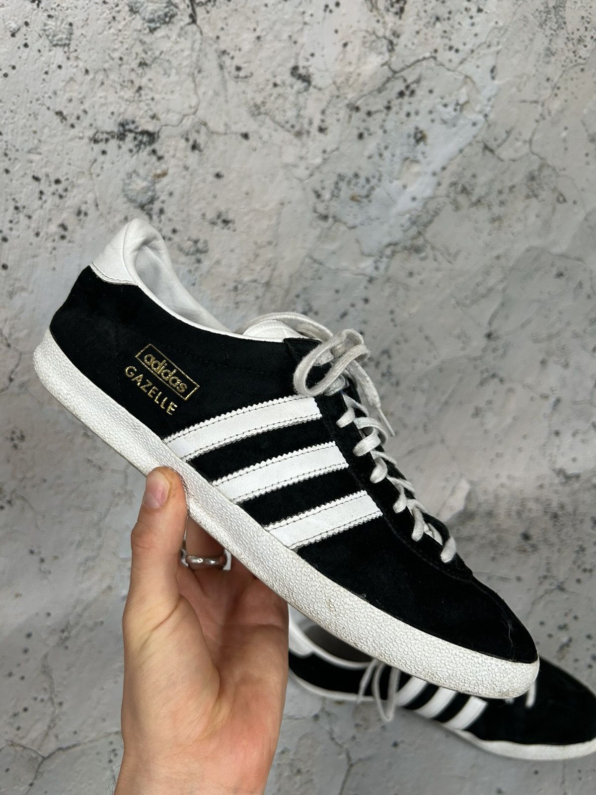 Adidas Vintage Adidas Gazelle Black Sneakers Retro Streetwear Size US 8.5 / EU 41-42 - 1 Thumbnail