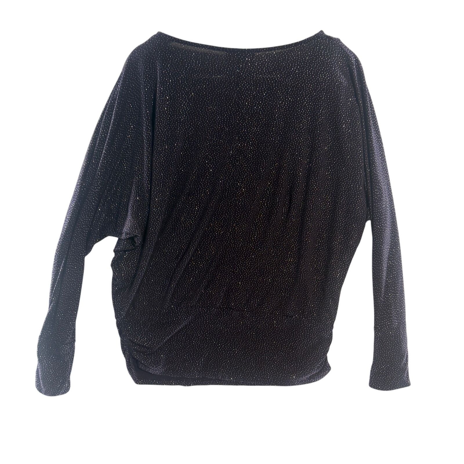 Jennifer Lopez Jennifer Lopez Purple Sparkle Crisscross V-Neck Top Med LS Size M / US 6-8 / IT 42-44 - 3 Thumbnail
