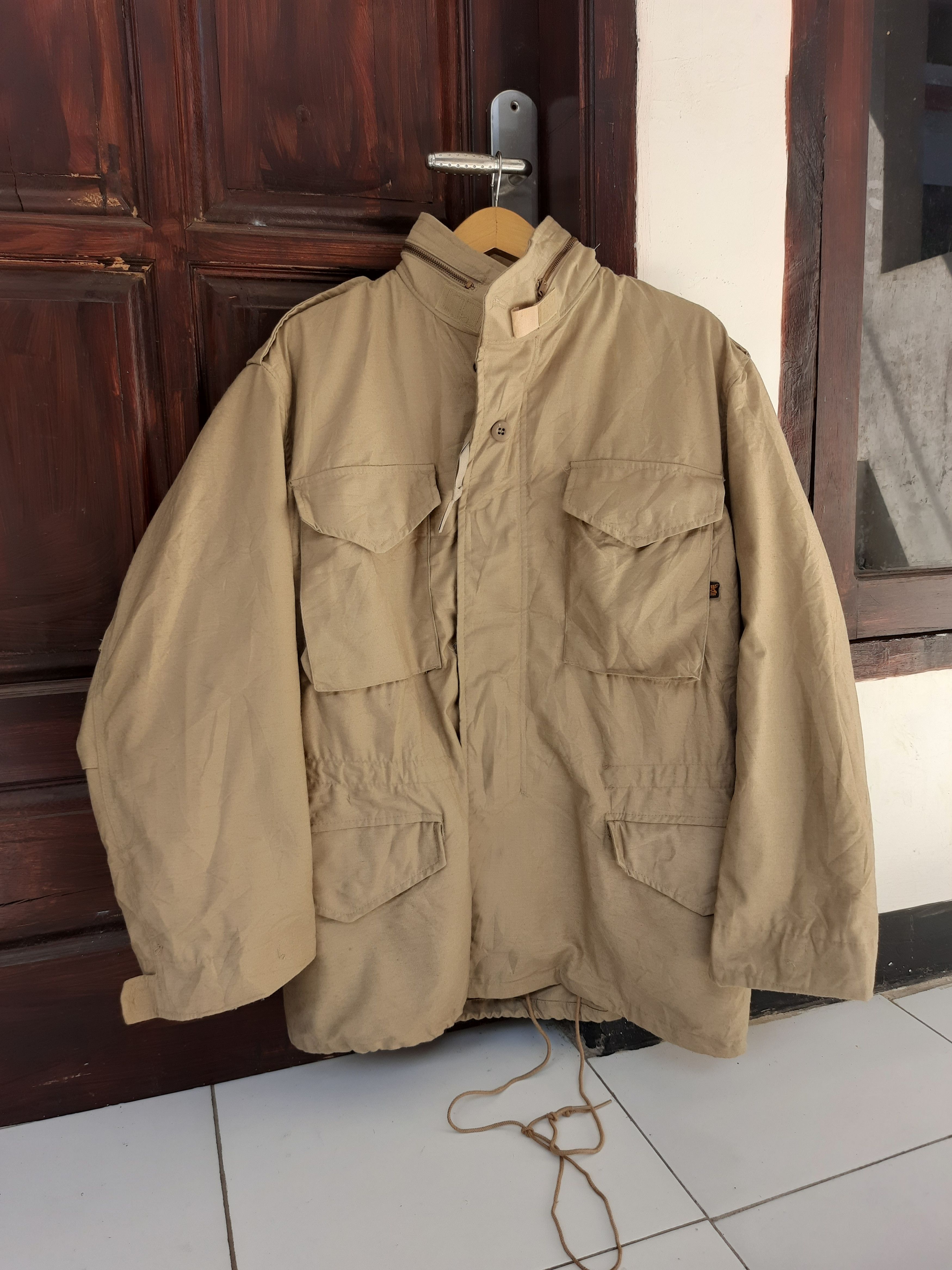 image of Alpha Industries x Made In USA Alpha Induatries M65 Khakis Field Jacket, Men's (Size Large)