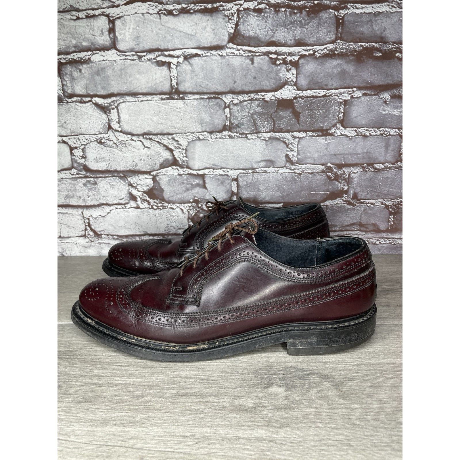 Stuart McGuire Stuart Mcguire LongWing Blucher Burgundy Leather Dress Shoes Size US 10.5 / EU 43-44 - 12 Thumbnail