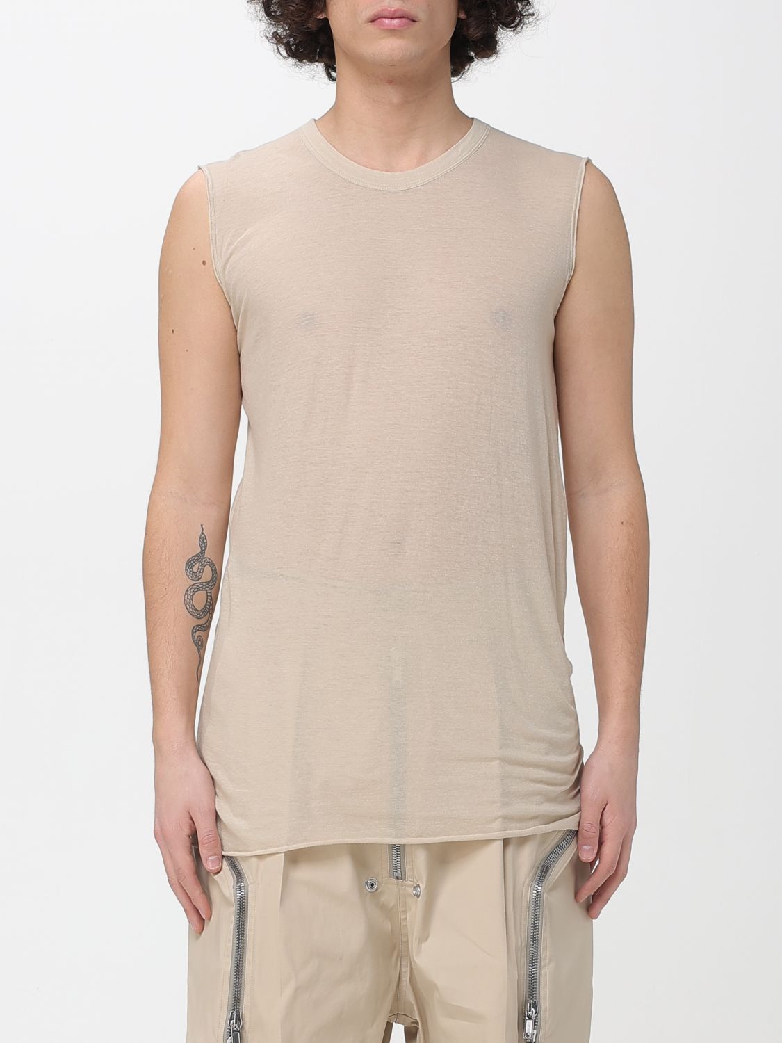 Rick Owens Rick Owens T-Shirt Men Sand Size US M / EU 48-50 / 2 - 1 Thumbnail