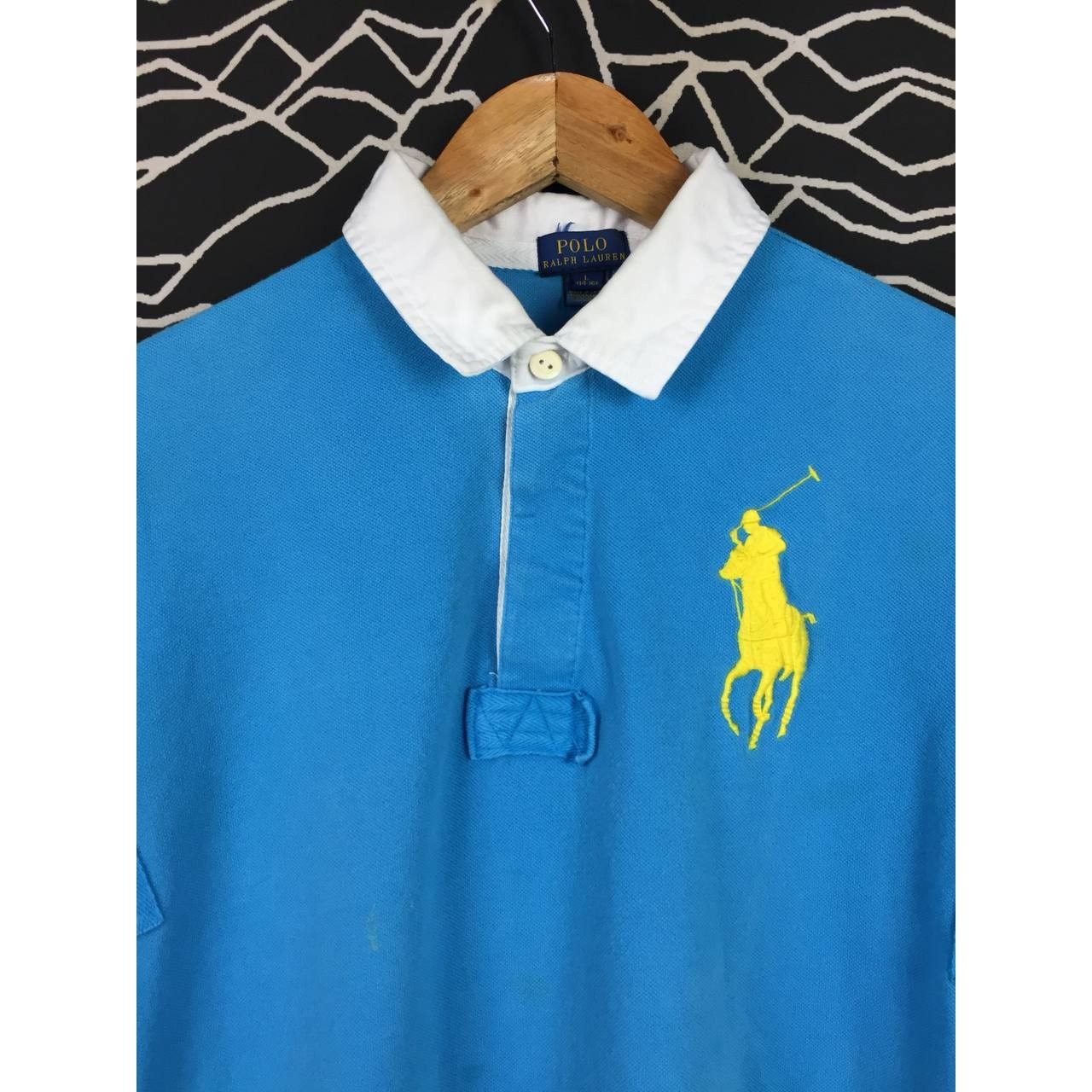 Polo Ralph Lauren × Vintage Vtg Polo Ralph Lauren Big Logo Rugby Polo Tee Youth L Size US M / EU 48-50 / 2 - 3 Thumbnail