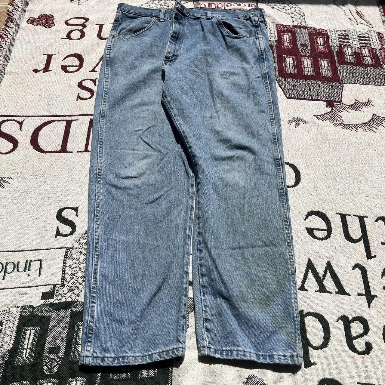 Vintage Vintage/2000s Super Baggy Medium Wash Grunge Denim Rustler Jeans! Size US 38 / EU 54 - 3 Thumbnail