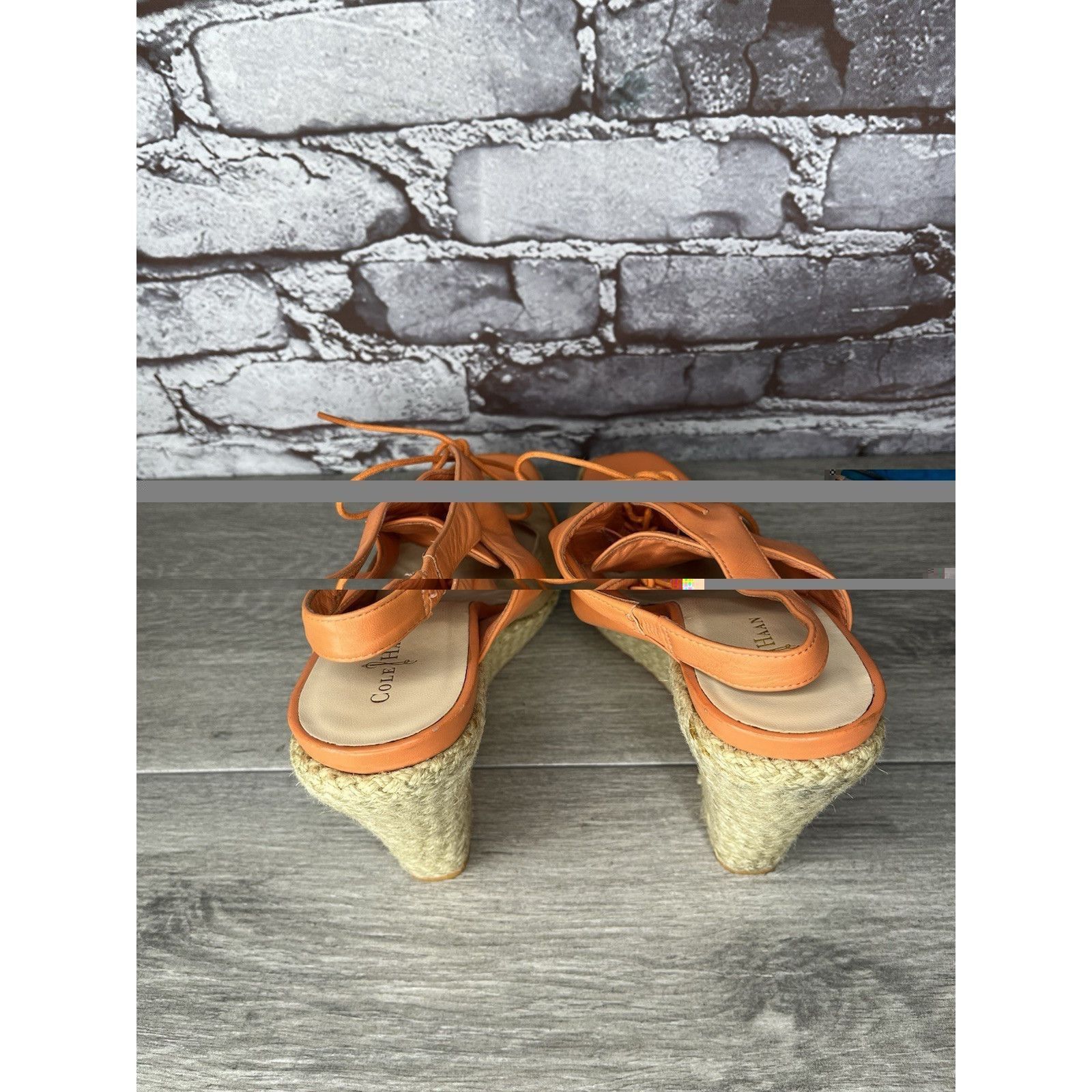 Cole Haan Cole Haan Orange Leather Lace Up Wedge Espadrilles Sandals W Size US 9.5 / IT 39.5 - 6 Thumbnail