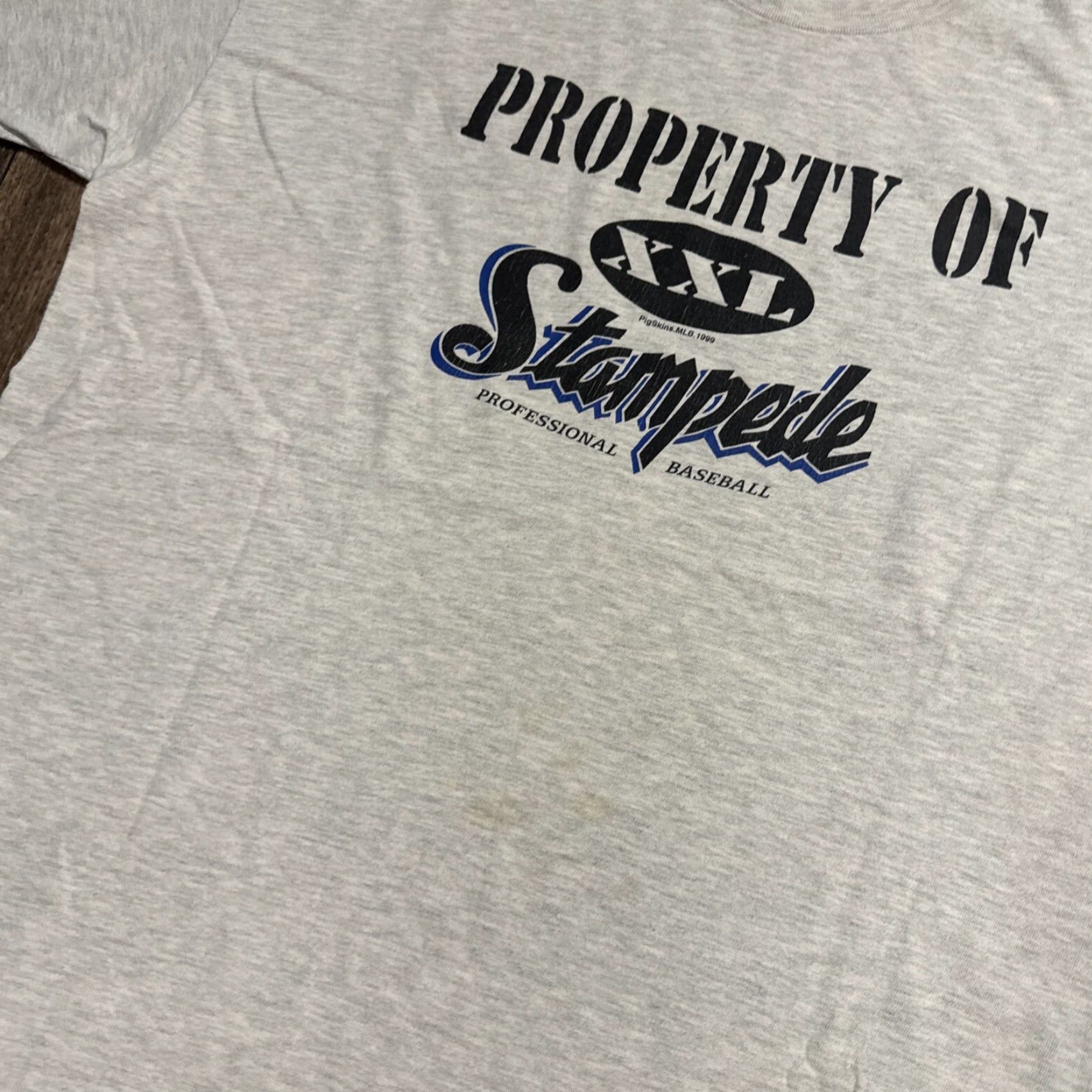 Hanes VINTAGE 1999 San Bernardino Stampede MiLB Minor League Baseball Angels XL Shirt Mens Gray Size US XL / EU 56 / 4 - 5 Thumbnail