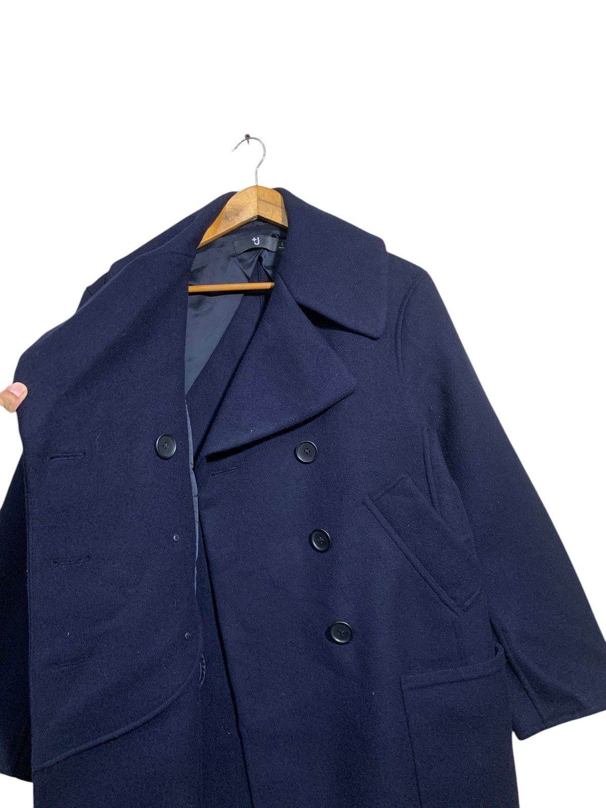 Jil Sander × Uniqlo 🔥+J NAVY WOOL DOUBLE BREAST JACKETS Size L / US 10 / IT 46 - 4 Thumbnail