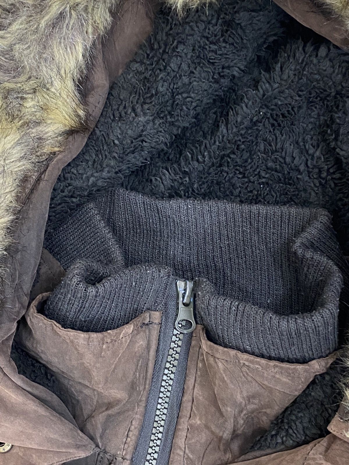 If Six Was Nine Vintage Japan C'estbien Vous Wool Fur Sunfaded Parka Jacket Size US S / EU 44-46 / 1 - 14 Thumbnail