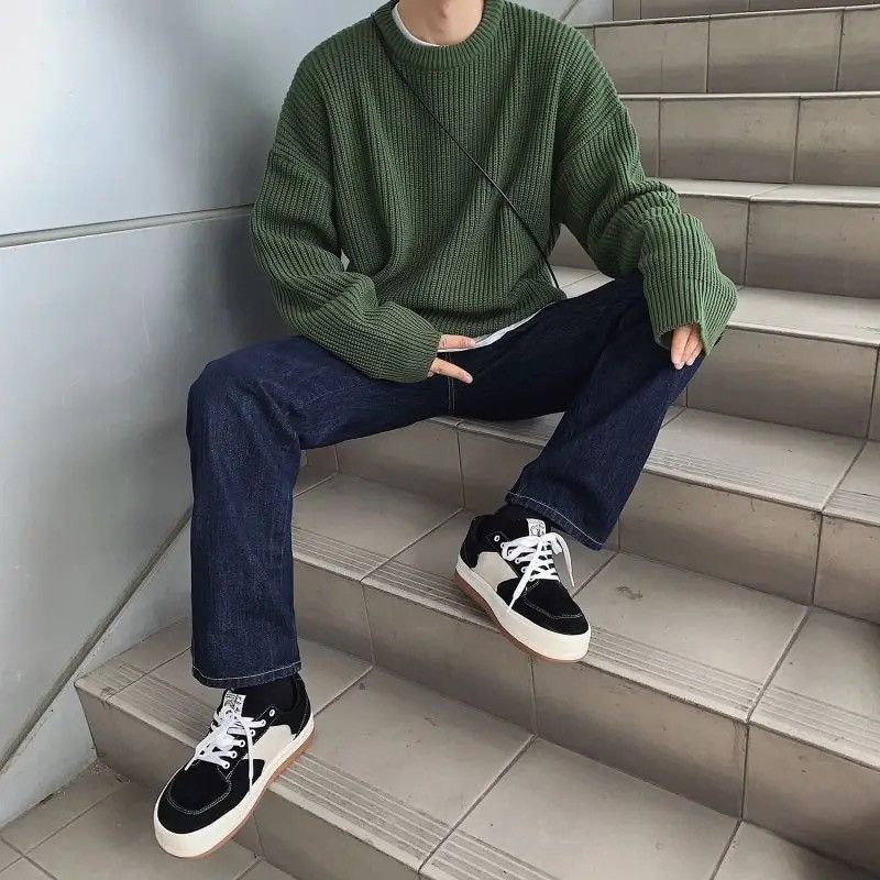 Japanese Brand × Vintage Sweatshirt Knitted Solid Streetwear Pullover y2k Size US L / EU 52-54 / 3 - 3 Thumbnail