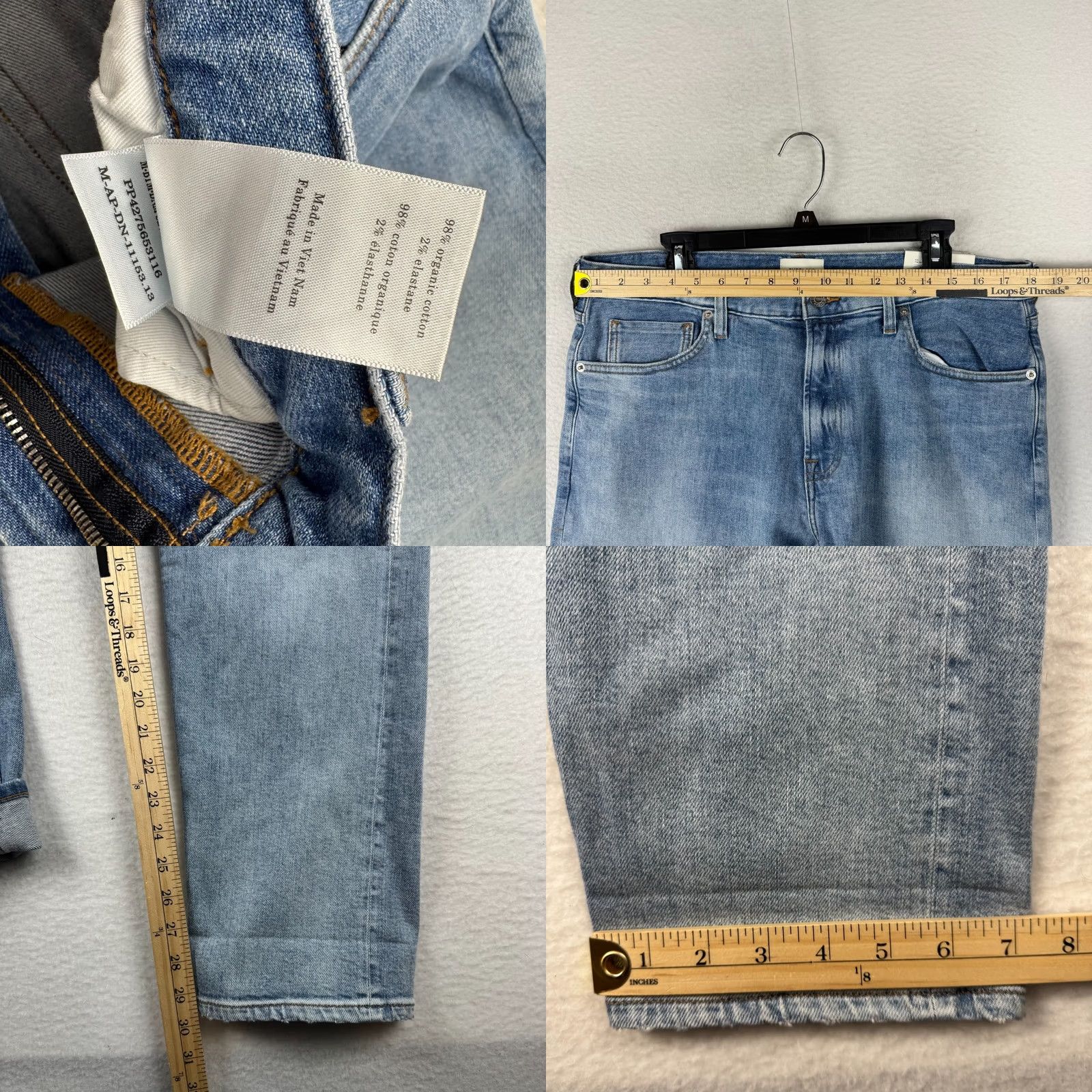 Everlane Everlane Jeans Slim 35x30 Denim Blue 5-Pocket Straight Men's Regular Mint No N/A Size US 35 - 8 Thumbnail