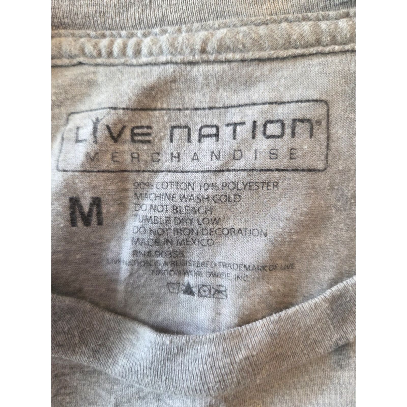 Olive Live Nation John Lennon T Shirt Mens M Gray City Rock Crew Neck Short Sleeve Cotton Polyester Shirt Size US M / EU 48-50 / 2 - 3 Thumbnail