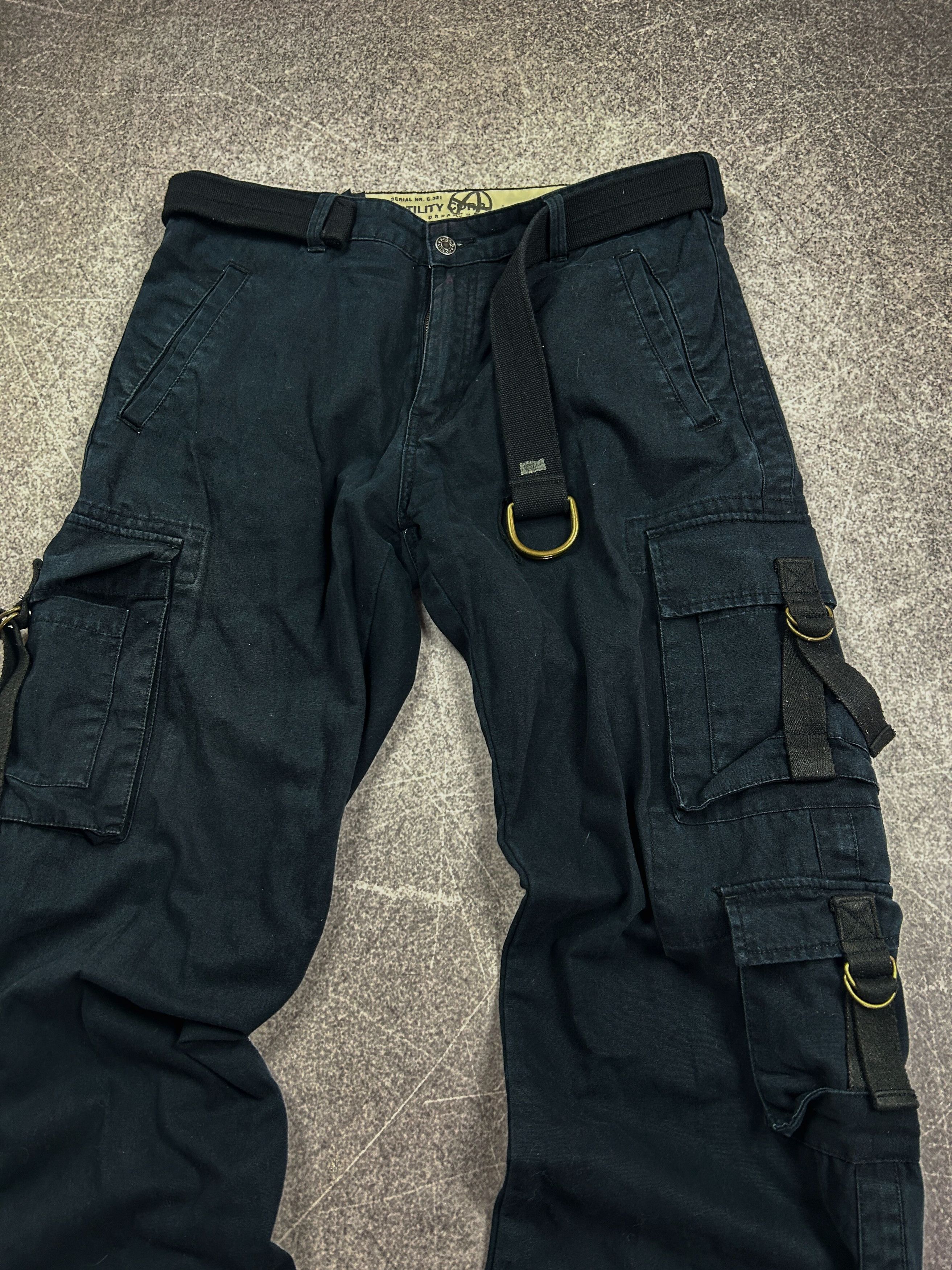 Hysteric Glamour Rick Owens Raf Simons Balenci Style Washed Cargo Jeans 90s Size US 34 / EU 50 - 4 Thumbnail