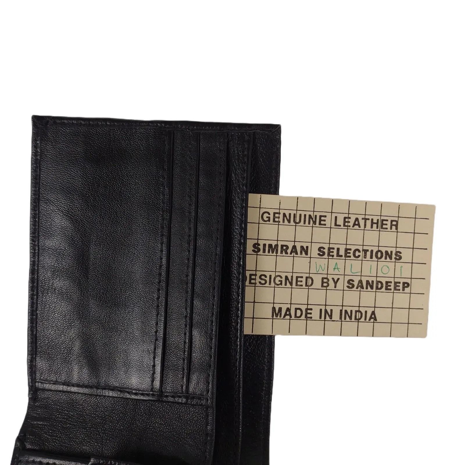 Liberty Liberty Eelskin Genuine Leather Men's Bi-Fold Black Wallet Size ONE SIZE - 5 Thumbnail
