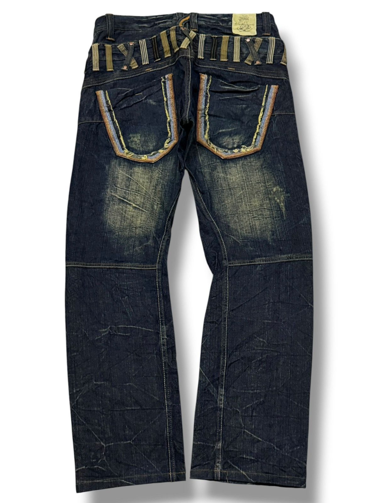Other Vintage Dominate Handcrafted Jeans | Double Waist Style W33 Size US 33 - 3 Thumbnail