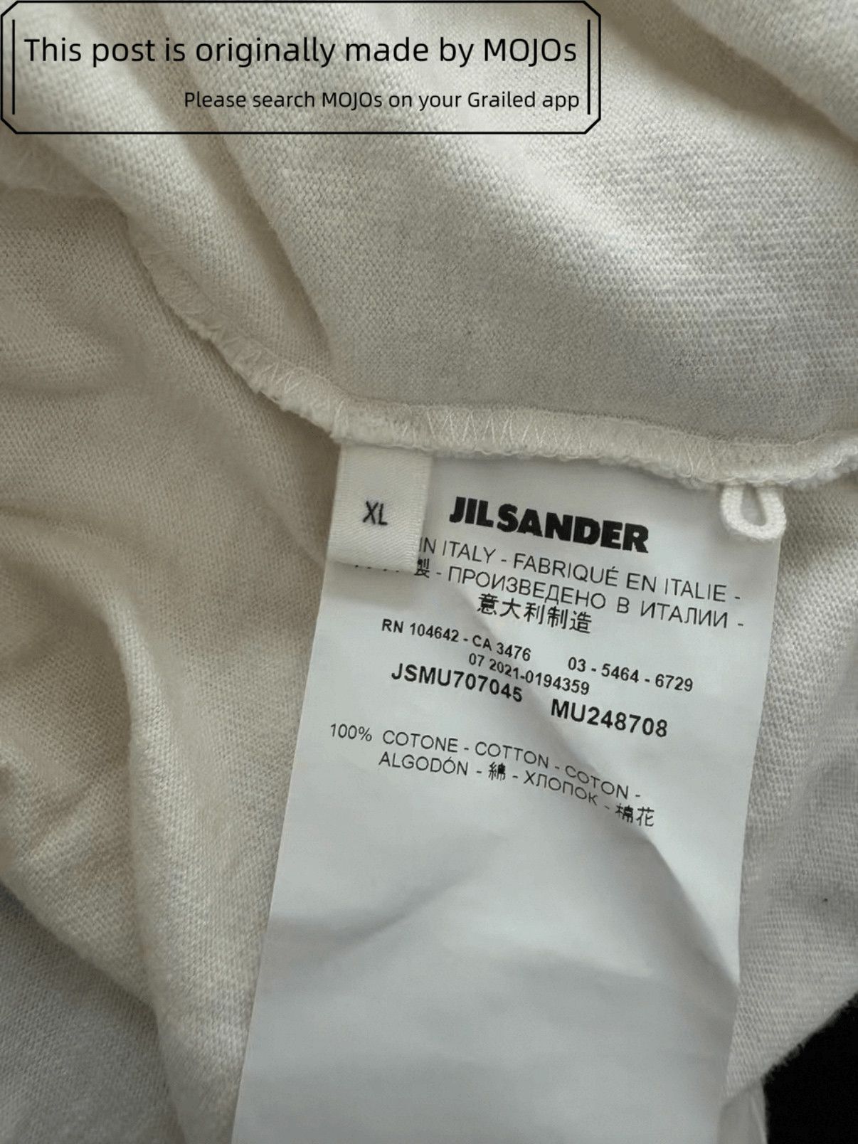 Jil Sander Jil Sander Logo Print Tee mojos583 Size US XL / EU 56 / 4 - 4 Thumbnail