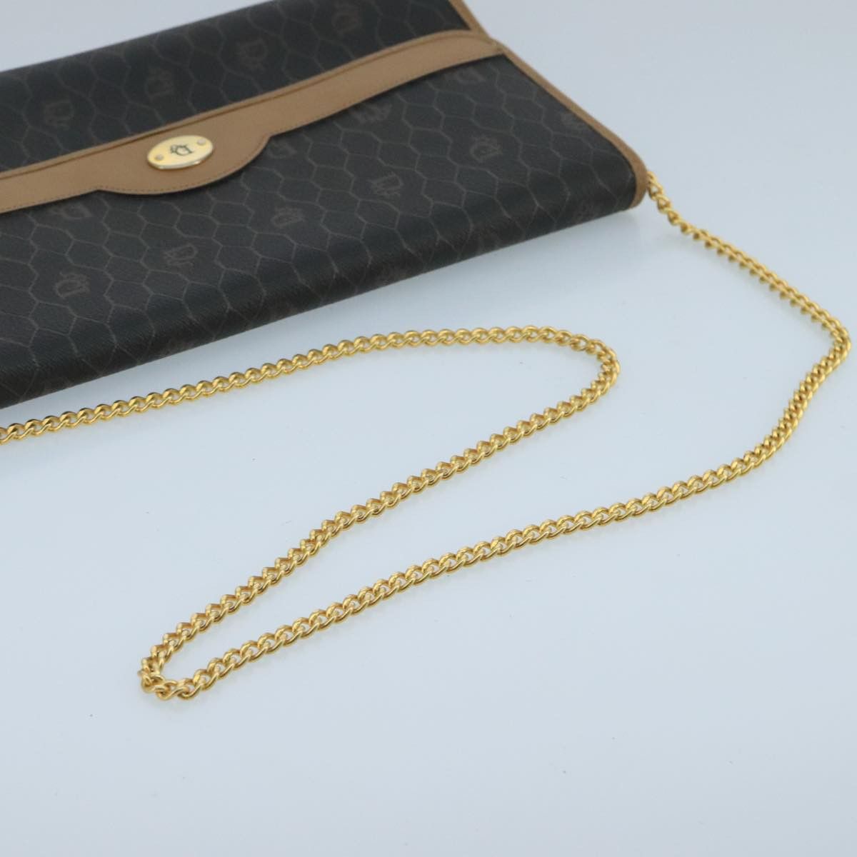Dior DIOR Honeycomb Canvas Shoulder Bag Pvc Gold Black Size ONE SIZE - 7 Thumbnail