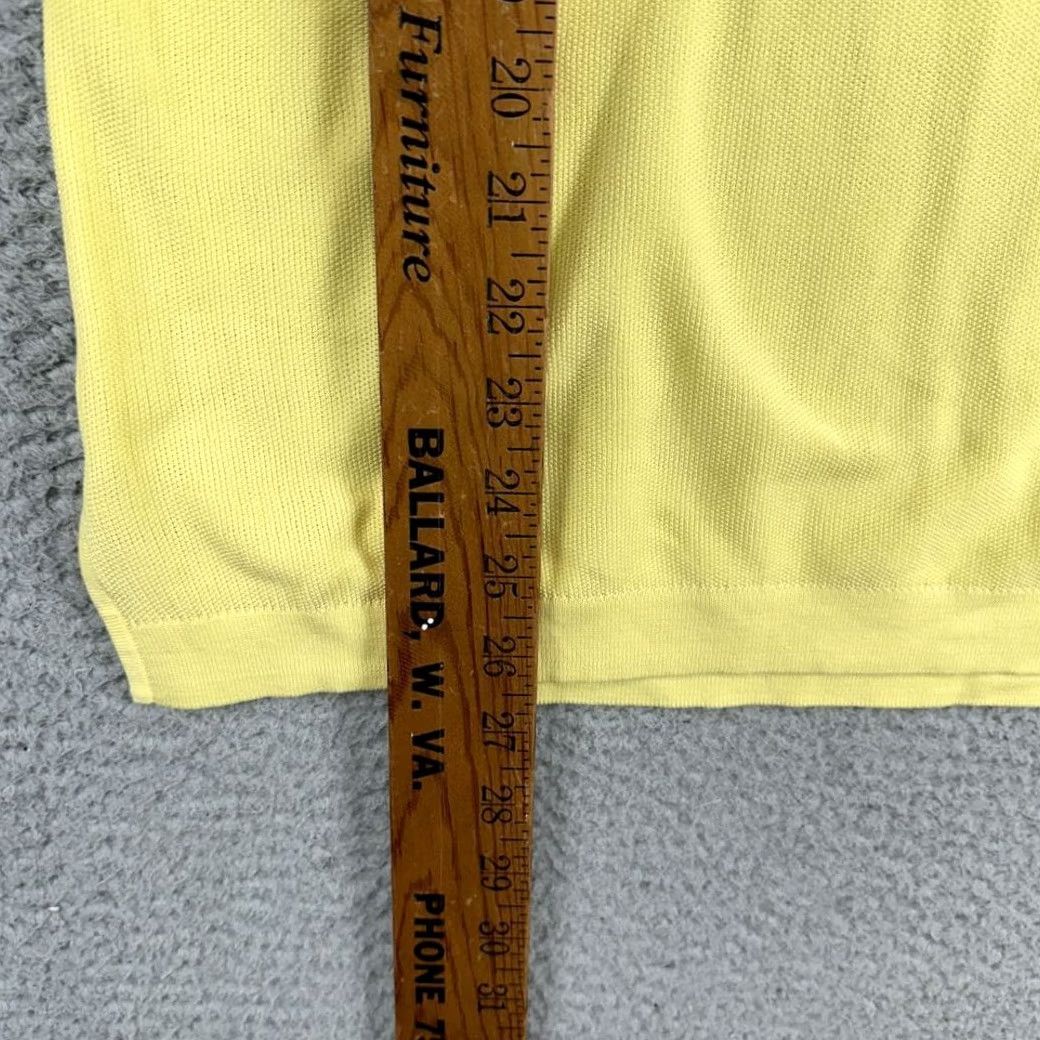 Vintage Crittenden Sweater Mens Small Yellow Fine Knit Pullover Polo Short Sleeve Knit Style Casual Outdoor Walking Button Pullover Size US S / EU 44-46 / 1 - 7 Thumbnail