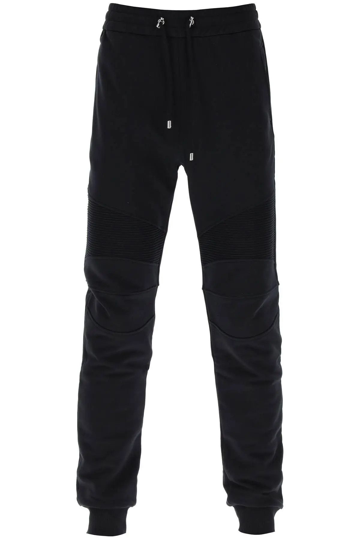 Image of Balmain O1S22I1N0224 Topstitched Inserts Sweatpants & Joggers Black, Men's (Size 30)